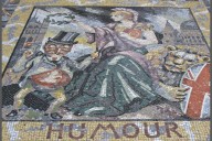 'Humour' mosaic in the entrance vestibule at the National Gallery