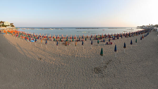 Panoramic view of Santa Marinella beach