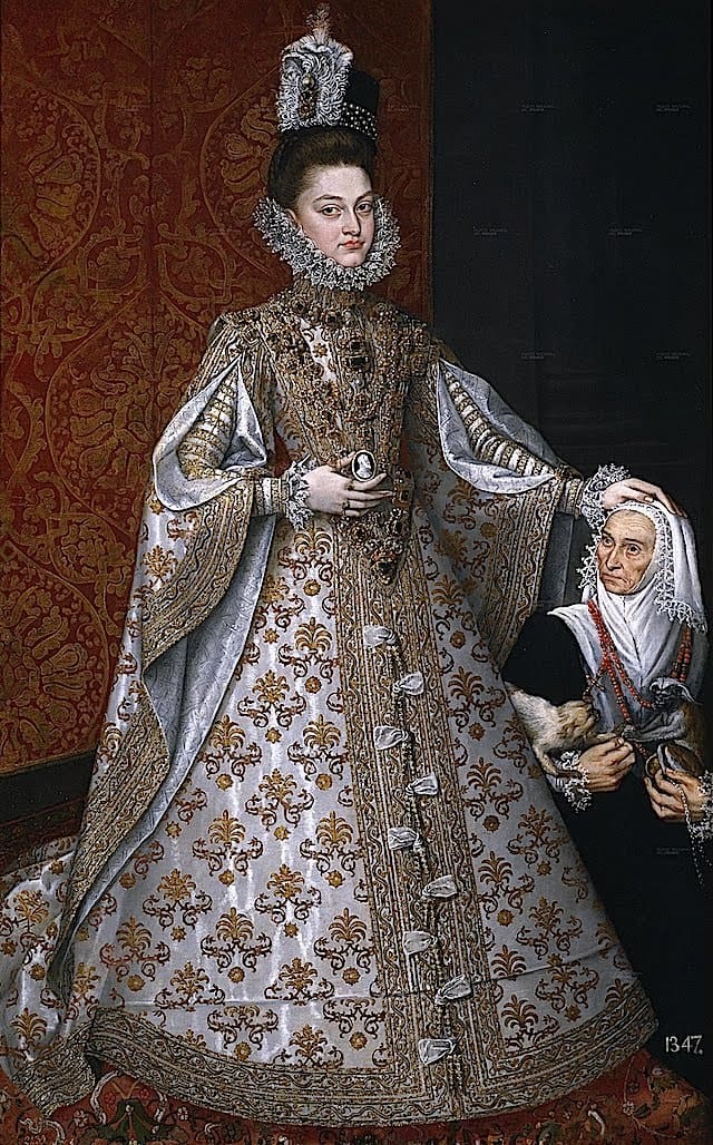 1586 Isabel Clara Eugenia with Magdalena Ruiz by Coello studio